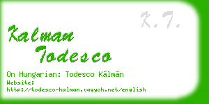 kalman todesco business card